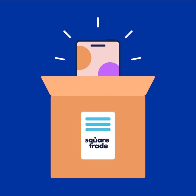 En enhed, der lægges i en pakke, klar til at blive sendt afsted til reparation